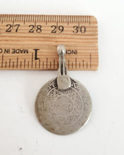 Load image into Gallery viewer, Vintage Coin Pendant high silver from Morocco ,1953s Coin,Silver Coin ,Jewelry Coins,Islam Jewelry, tribal jewelry
