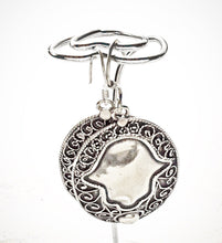 Load image into Gallery viewer, Moroccan Hamsa Earrings Ethnic Triba silver 925,Large Hamsa ,Hand Earrings,Fatima Hand Earrings,Hand Earrings,Sterling Silver Hamsa.
