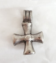 Load image into Gallery viewer, Antique Ethiopian Christian silver cross pendant,Amulet pendant,Genuine old neckcross,Good silver,Boho jewelry
