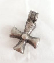 Load image into Gallery viewer, Antique Ethiopian Christian silver cross pendant,Amulet pendant,Genuine old neckcross,Good silver,Boho jewelry
