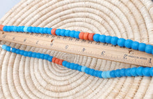 Load image into Gallery viewer, African 22'' Old Ethiopian Venetian Blue padre beads, Blue Glass,Trade Beads, African Trade Beads,
