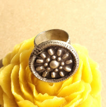 Load image into Gallery viewer, Antique Silver Ethiopian Ring size 8 tribal jewelry Hand Crafted ,Silver,Ethnic Jewelry,Tribal Jewelry
