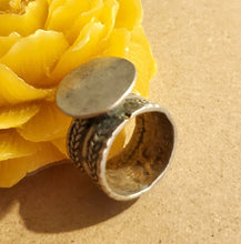 Load image into Gallery viewer, Antique Silver Ethiopian Ring size 8 tribal jewelry Hand Crafted ,Silver,Ethnic Jewelry,Tribal Jewelry

