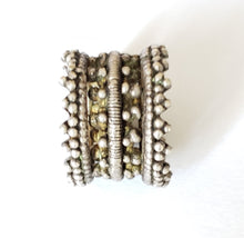 Load image into Gallery viewer, Antique 1 Gold Wash Silver Spacer Wheel Bead from Yemen circa 1930s,Hand Crafted Silver,Ethnic Jewelry,Tribal Jewelry,
