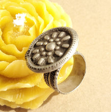 Load image into Gallery viewer, Antique Silver Ethiopian Ring size 8 tribal jewelry Hand Crafted ,Silver,Ethnic Jewelry,Tribal Jewelry
