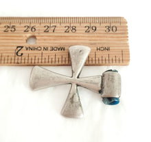 Load image into Gallery viewer, Antique Ethiopian Christian silver cross pendant,Amulet pendant,Genuine old neckcross,Good silver,Boho jewelry
