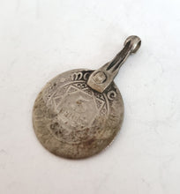 Load image into Gallery viewer, Vintage Coin Pendant high silver from Morocco ,1953s Coin,Silver Coin ,Jewelry Coins,Islam Jewelry, tribal jewelry
