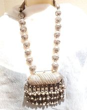 Load image into Gallery viewer, large silver Antique Bedouin tribal Yemeni necklace circa 1930s,ethnic,Middle East, silver ethnic beads,tribal bedouin necklace.
