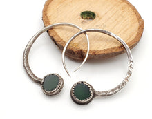 Load image into Gallery viewer, Vintage Silver Tuareg Hoop Earrings: Ethnic Tribal Jewelry
