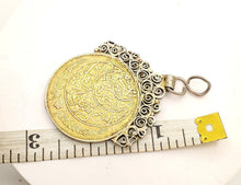 Load image into Gallery viewer, Antique Yemen Rare silver coin  traditional Pendant, Hand Crafted Silver,Pendants Necklace,coin Jewelry,Tribal Jewelry
