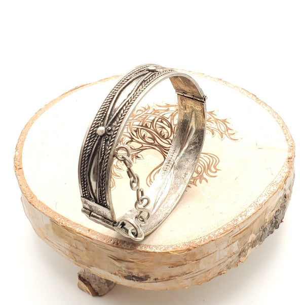 Bracelet Berbère Ancien (bangle) En Argent Massif - Bijou Ethnique Antique