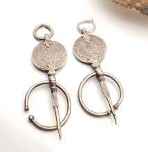 Load image into Gallery viewer, Vintage Moroccan Silver Coin Pendant: Berber Tribal Jewelry
