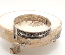 Load image into Gallery viewer, Antique Sterling Silver Berber Bracelet: Moroccan Tribal Jewelry
