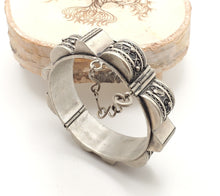 Load image into Gallery viewer, Vintage Berber Sterling Silver Bracelet: Moroccan Tribal Jewelry
