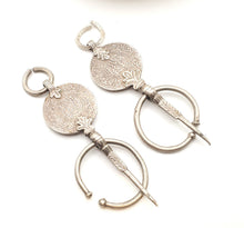 Load image into Gallery viewer, Vintage Moroccan Silver Coin Pendant: Berber Tribal Jewelry
