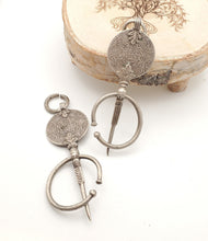Load image into Gallery viewer, Vintage Moroccan Silver Coin Pendant: Berber Tribal Jewelry
