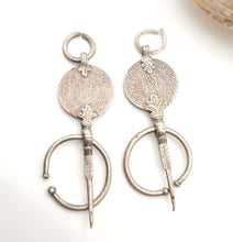 Load image into Gallery viewer, Vintage Moroccan Silver Coin Pendant: Berber Tribal Jewelry
