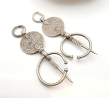 Load image into Gallery viewer, Vintage Moroccan Silver Coin Pendant: Berber Tribal Jewelry

