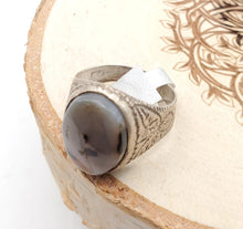 Load image into Gallery viewer, Antique Yemen Carnelian Silver Ring - Tribal Wedding Jewelry, Size 8.5
