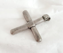Load image into Gallery viewer, Antique Ethiopian Silver Cross Pendant: Boho Amulet Jewelry
