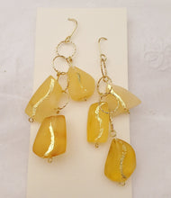 Load image into Gallery viewer, Natural Baltic Amber Dangle Earrings: 925 Silver Gemstone Beads
