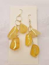 Load image into Gallery viewer, Natural Baltic Amber Dangle Earrings: 925 Silver Gemstone Beads
