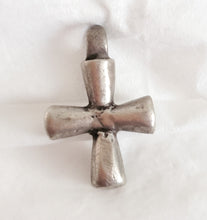 Load image into Gallery viewer, Antique Ethiopian Silver Cross Pendant: Boho Amulet Jewelry
