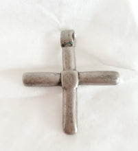 Load image into Gallery viewer, Antique Ethiopian Silver Cross Pendant: Boho Amulet Jewelry
