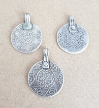 Load image into Gallery viewer, Vintage Moroccan Silver Coin Pendant: Berber Tribal Jewelry, 1953
