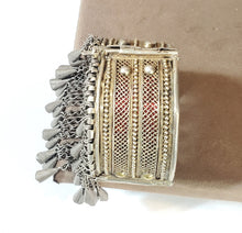Load image into Gallery viewer, Antique Ethiopian Silver Cuff Bracelet: Tribal Boho Jewelry
