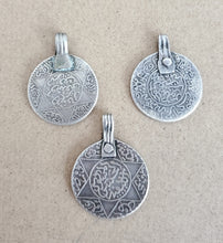 Load image into Gallery viewer, Vintage Moroccan Silver Coin Pendant: Berber Tribal Jewelry, 1953
