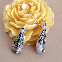 Load image into Gallery viewer, Moroccan Berber Sterling Silver Dangle Earrings: Ethnic Tribal Jewelry
