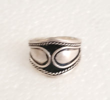 Load image into Gallery viewer, Antique Engraved Tuareg Silver Ring - Moroccan Tribal Jewelry, Size 5
