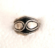 Load image into Gallery viewer, Antique Engraved Tuareg Silver Ring - Moroccan Tribal Jewelry, Size 5
