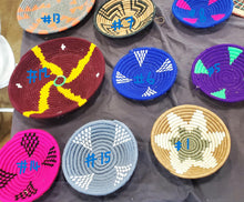 Load image into Gallery viewer, Handwoven Ethiopian Basket: Colorful African Art Wall Decor
