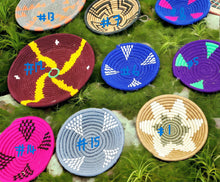 Load image into Gallery viewer, Handwoven Ethiopian Basket: Colorful African Art Wall Decor
