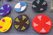 Load image into Gallery viewer, Handwoven Ethiopian Basket: Colorful African Art Wall Decor
