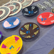 Load image into Gallery viewer, Handwoven Ethiopian Basket: Colorful African Art Wall Decor
