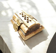 Load image into Gallery viewer, Antique Ethiopian Icon Box: Hand-Painted Coptic Orthodox Art
