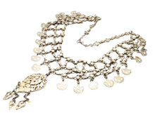 Load image into Gallery viewer, Antique Bawsani Silver Dangled Beads Necklace: Yemen Tribal Jewelry
