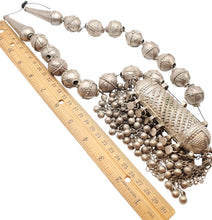 Load image into Gallery viewer, Antique Bedouin Tribal Yemeni Silver Necklace, Circa 1930s
