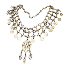 Load image into Gallery viewer, Antique Bawsani Silver Dangled Beads Necklace: Yemen Tribal Jewelry
