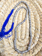 Load image into Gallery viewer, Antique Ethiopian Silver Heishi Bead Necklace: Tribal Ethnic Jewelry
