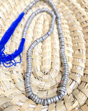 Load image into Gallery viewer, Antique Ethiopian Silver Heishi Bead Necklace: Tribal Ethnic Jewelry
