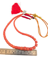 Load image into Gallery viewer, Antique Yemen Red Coral Bead Necklace: Islamic Worry Beads
