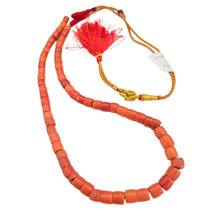 Load image into Gallery viewer, Antique Yemen Red Coral Bead Necklace: Islamic Worry Beads
