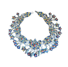 Load image into Gallery viewer, Antique Algerian Coral Bead Necklace: Kabyle Silver Pendants, Ethnic Jewelry
