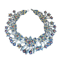 Load image into Gallery viewer, Antique Algerian Coral Bead Necklace: Kabyle Silver Pendants, Ethnic Jewelry
