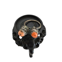 Load image into Gallery viewer, Antique Bawsani Yemen Silver Red Coral Ring - Size 7
