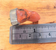 Load image into Gallery viewer, Antique Berber Coral Pendant: Sterling Silver, Southern Morocco
